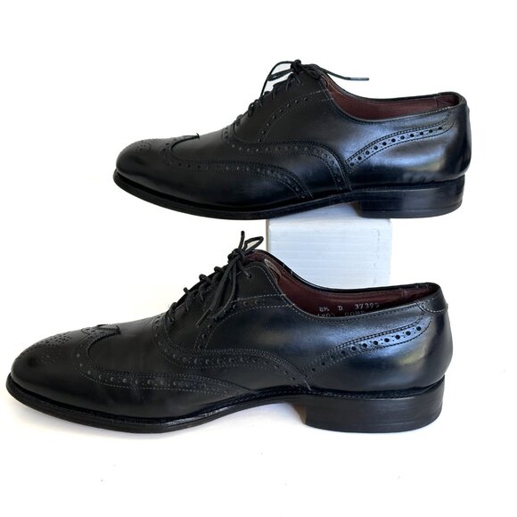 Allen Edmonds Mens Shoes Black Leather McAllister Wing Tip Oxford Shoes Sz 8.5 D main image 7